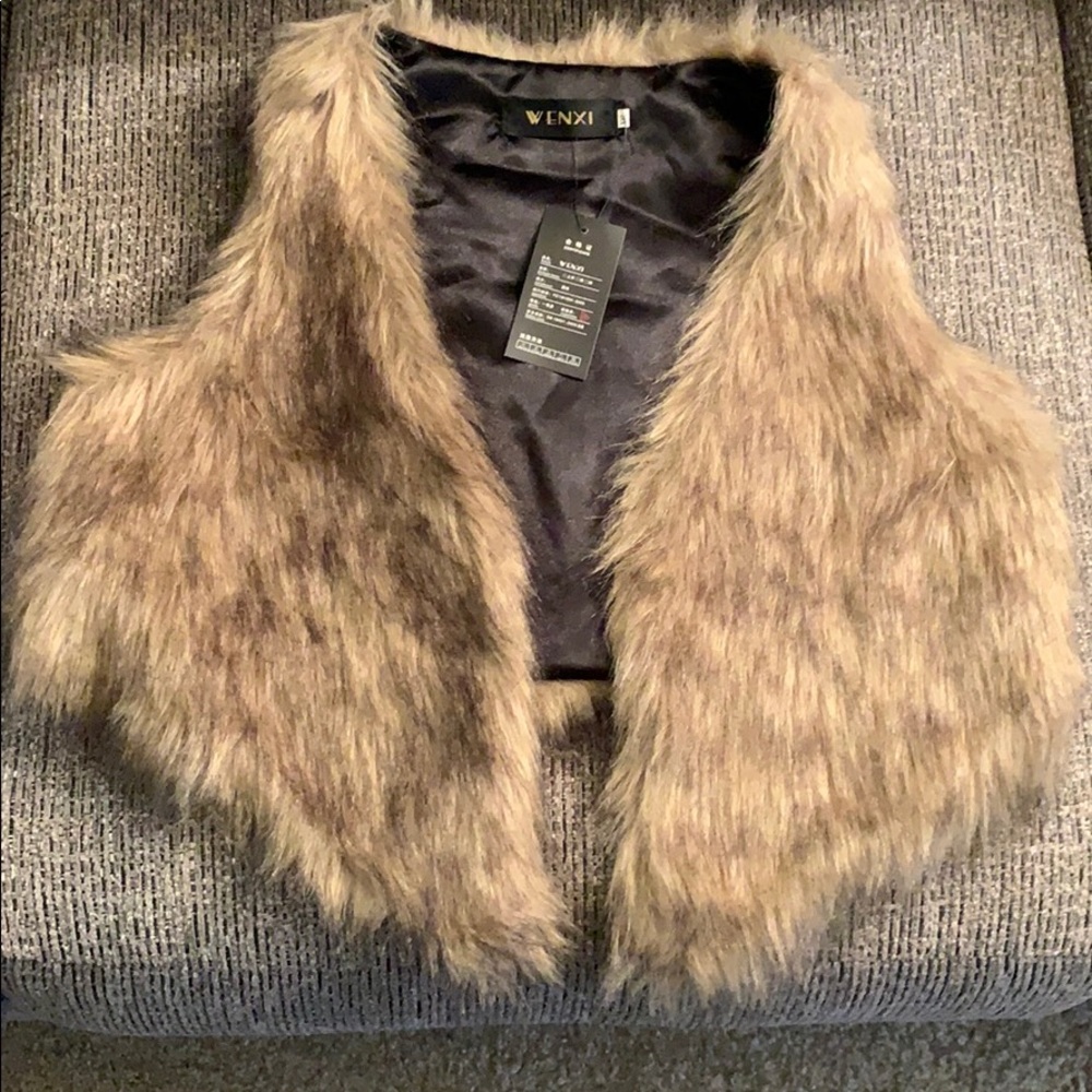 Faux fur vest